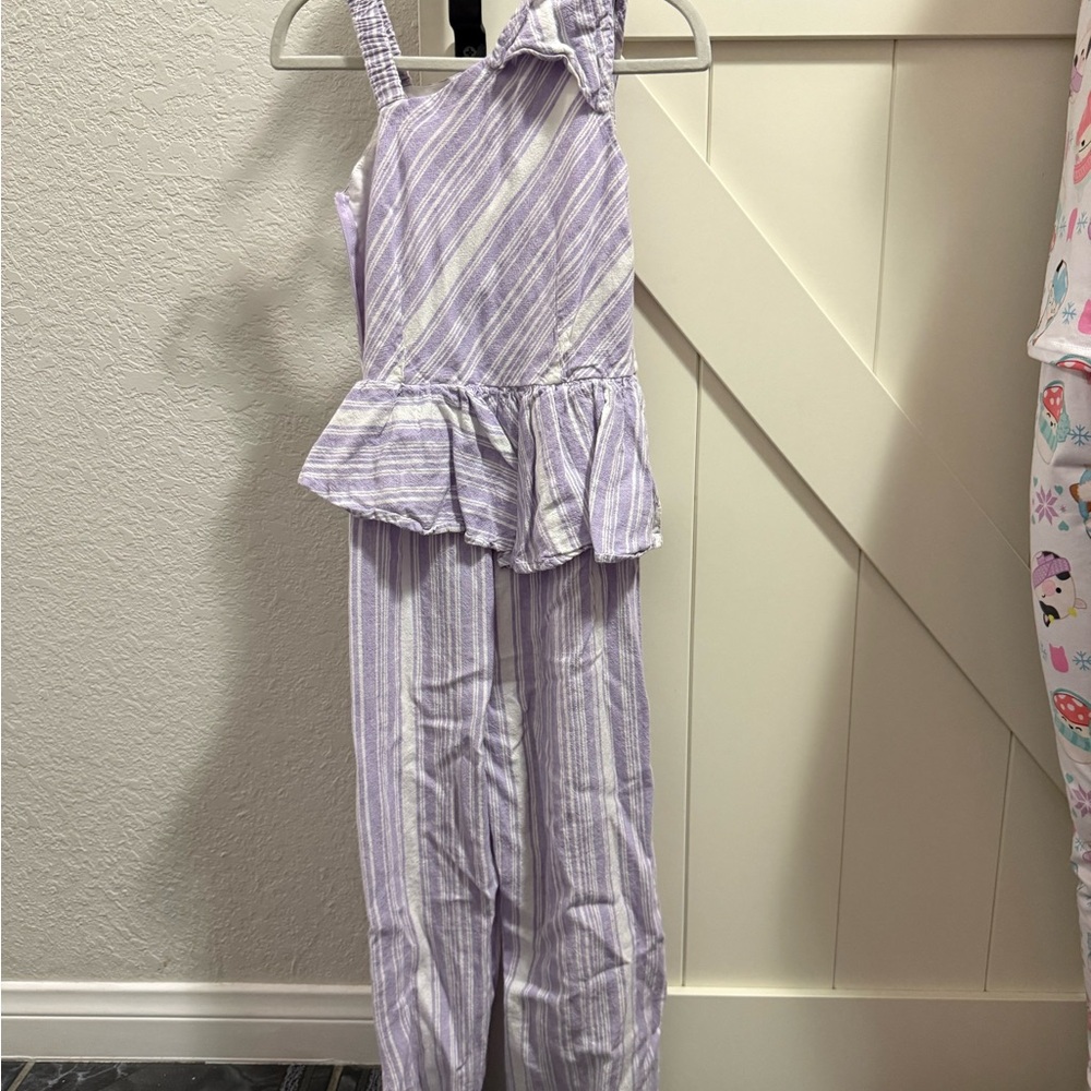 Habitual Lavender and White Jumpsuit